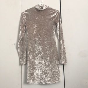 Cream velvet dress